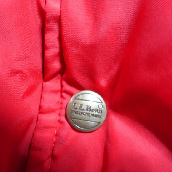 Vintage LL Bean Vest Large Red Puffer Quilted Down Filled Made in USA - Picture 8 of 13